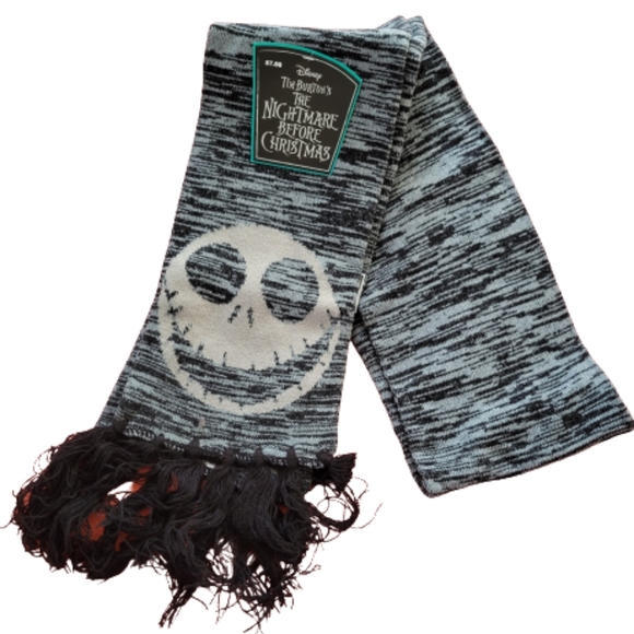 DISNEY Tim Burton'sTHE NIGHTMARE BEFORE CHRISTMAS Jack Skellington scarf - Picture 1 of 10